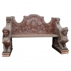 3-seater marble bench with...