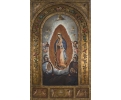 Ecclesiastical Virgin icon oil on wood painting
