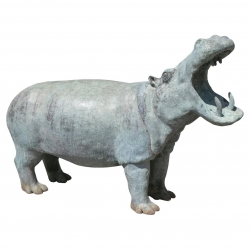 Escultura de hipopotamo...