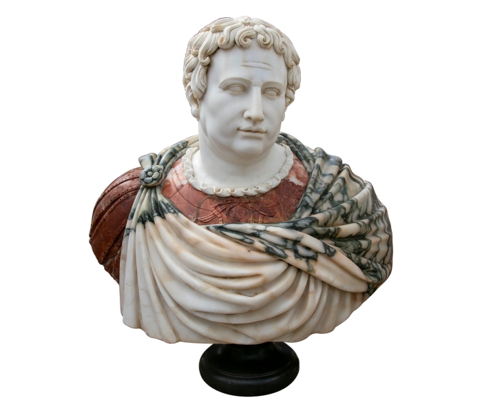 Busto de romano tallado a mano en...