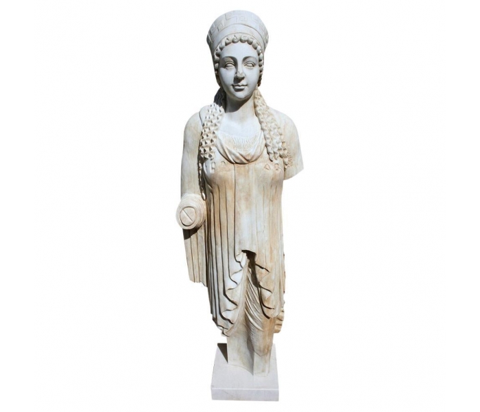 Hand Carved White Marble Classical...