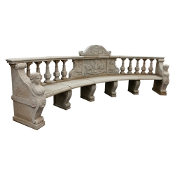 Large marble bench with...
