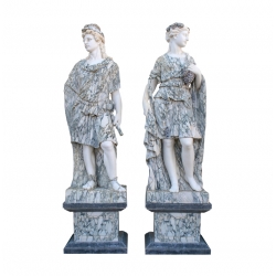 Pair of statues on pedestal...
