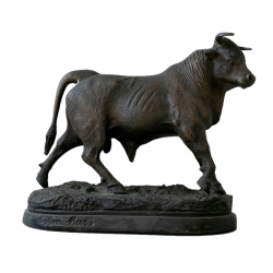 Figura de toro en bronce