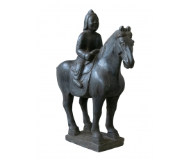 Horseman figure in cast iron