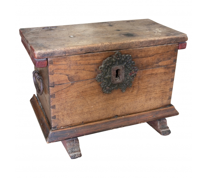 Spanish wooden chest with original...