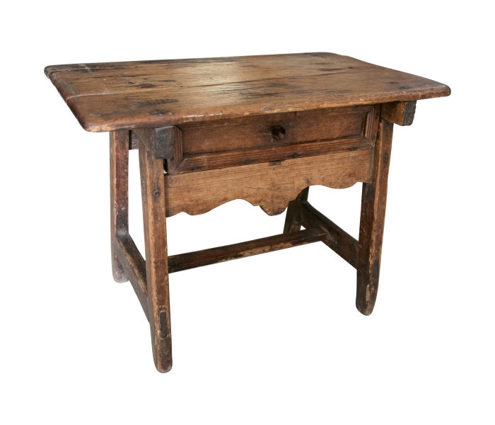 Spanish wooden sidetable with a drawer