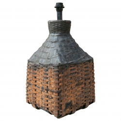 Wicker table lamp with...