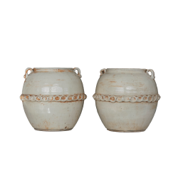Pair of ceramic vases with...