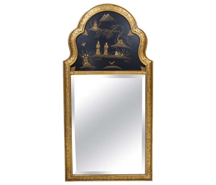 Trumeau gilded wall mirror with...