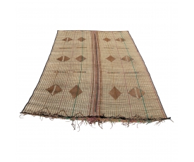 Mid-20th century, vintage moroccan leather Tuareg rug