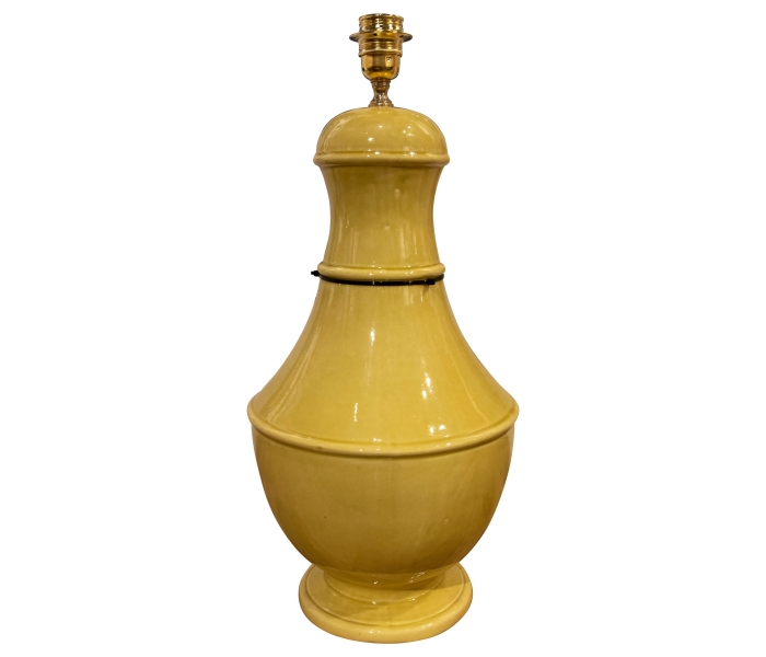 1970s Spanish ceramic lamp in yellow...