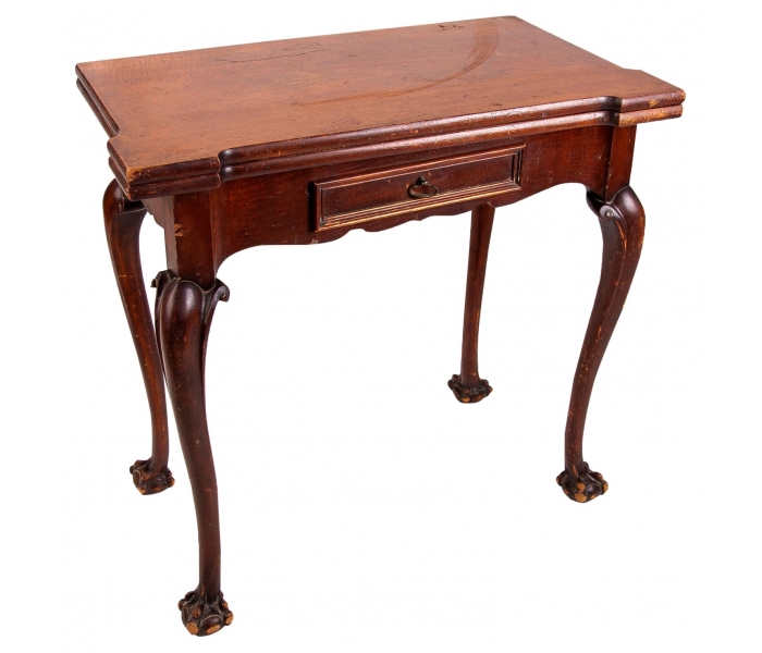 English mahogany game table with...