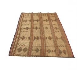 Mid-20th century vintage moroccan leather Tuareg rug