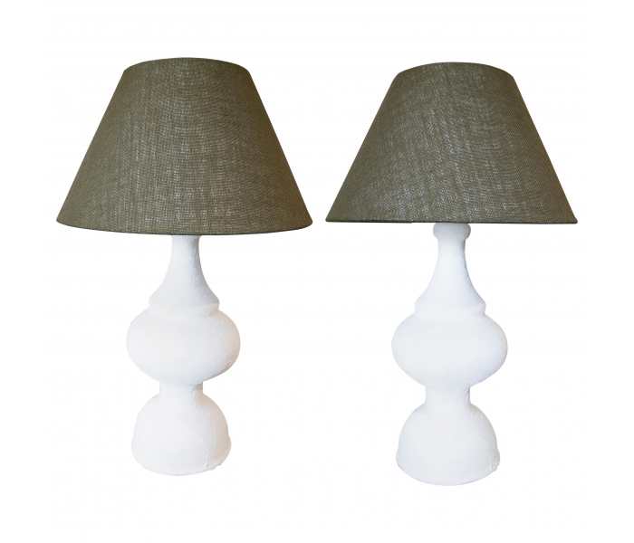 Pair of 1980s spanish white painted...