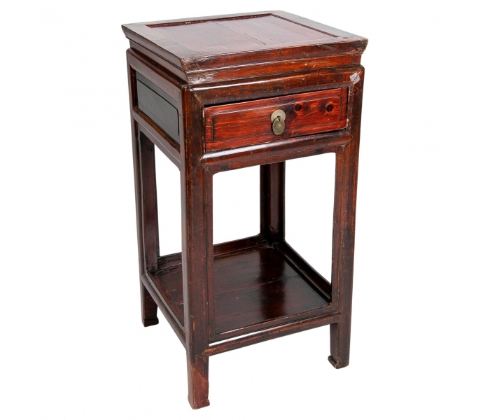 Wooden side table with drawer and...