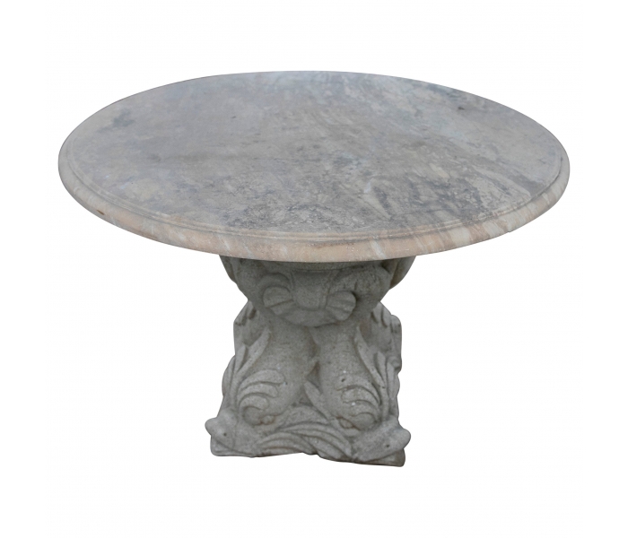 Marble garden table with rose...