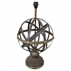 Round Iron Table Lamp with...