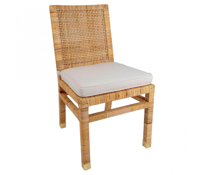 Chair with Mahogany Frame Covered in...