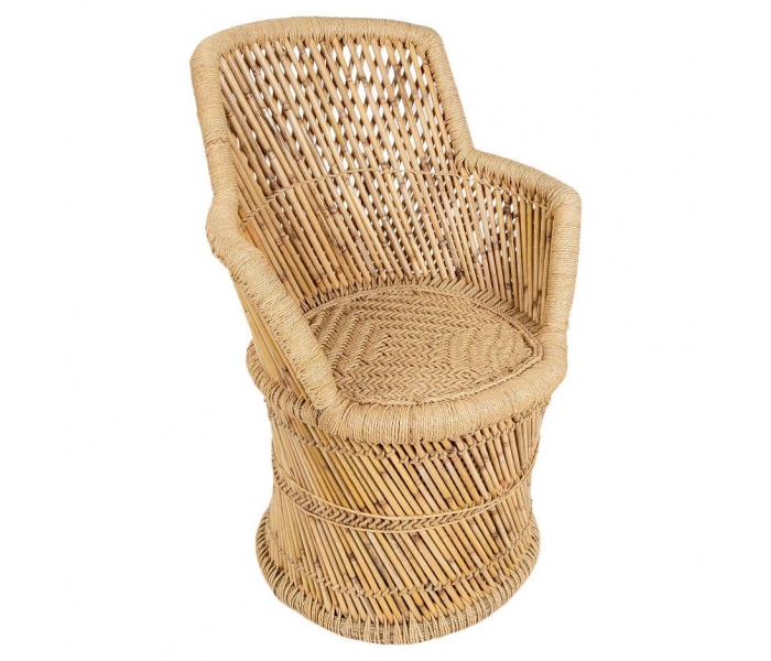 Bamboo and Hand-Stiched Rope Armchair