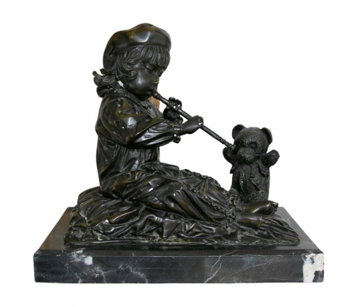 Figure of boy playing the flute in...