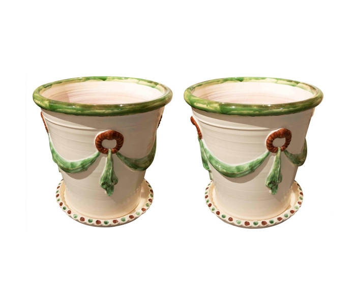 Pair of Malaga Glazed Ceramic...