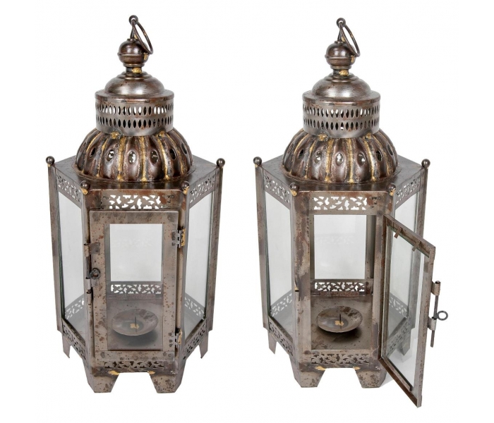 Pair of Lanterns for Floor or Iron...