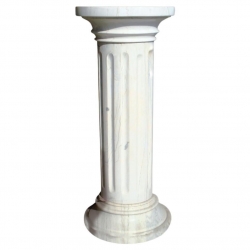 Carrara white marble fluted...