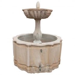 Hand-Carved Stone Fountain...