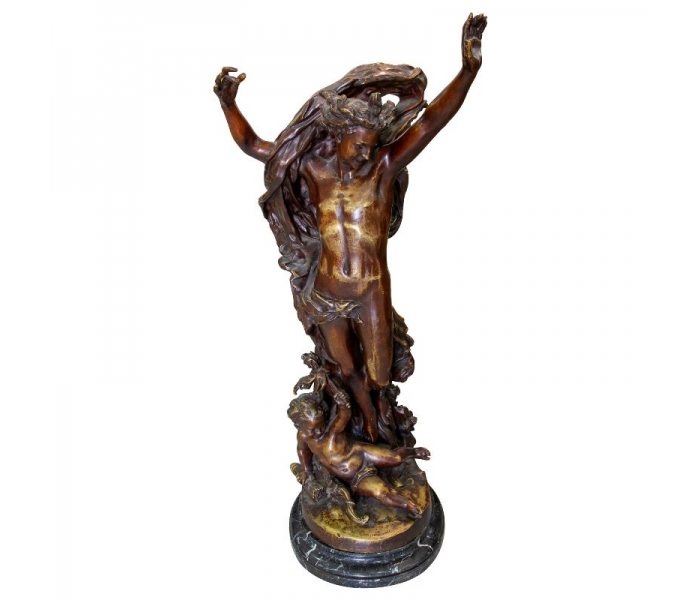 Escultura de bronce firmada "B...
