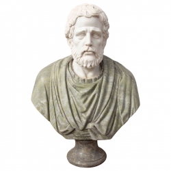 Hand-Carved Classical Bust...