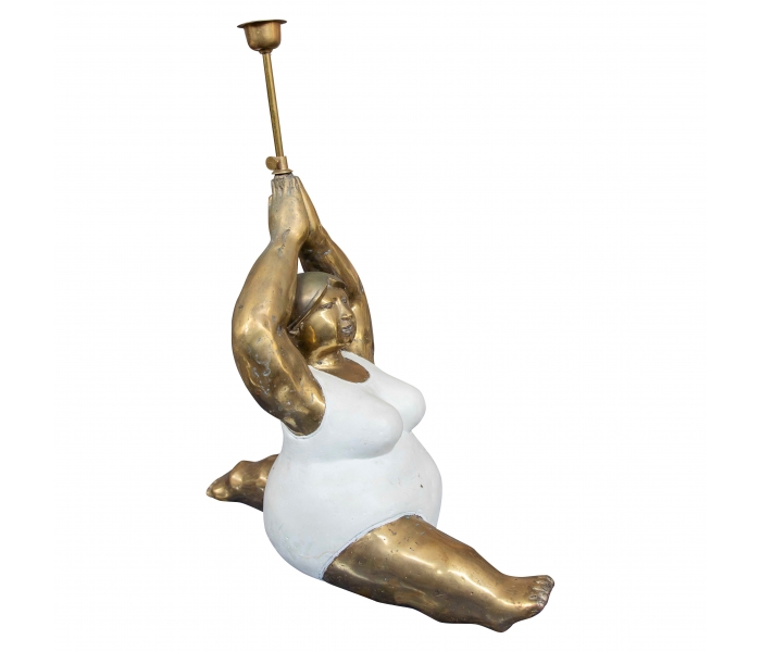 Lámpara de sobremesa Bailarina de bronce