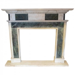 Chimenea de mármol verde y...