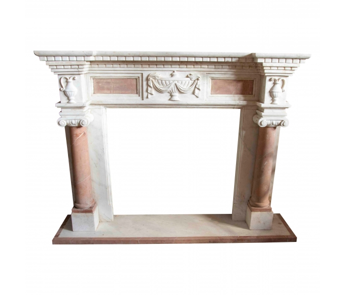 Neoclassical Style White and Pink...