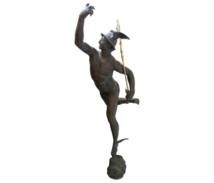 Escultura clásica de Mercurio en...