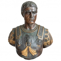 Busto romano de un general...