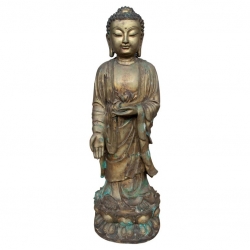 Patinated Bronze Buddha...