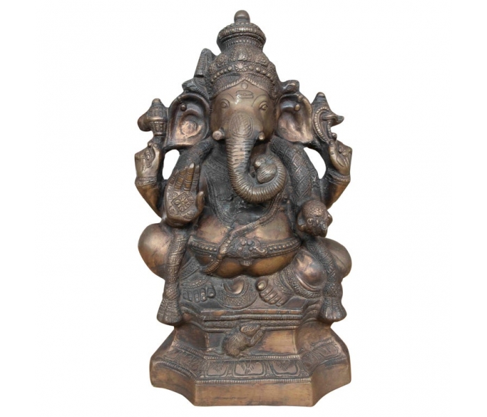 Escultura de Ganesha en Bronce...