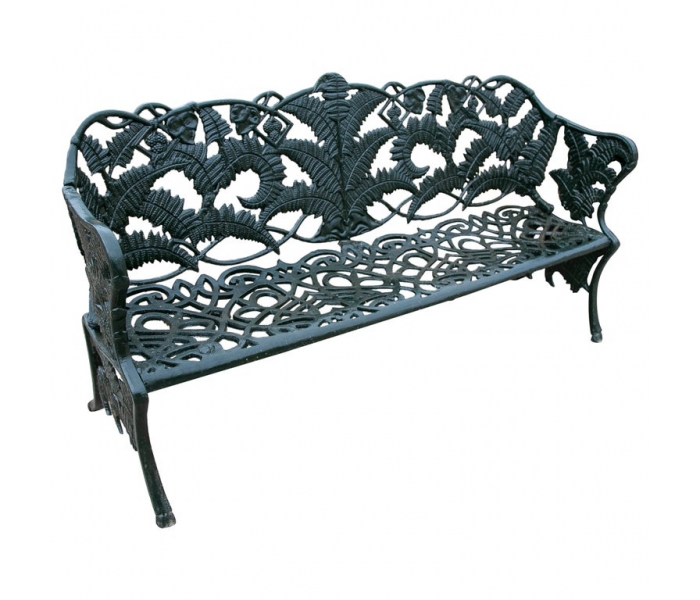 Cast Iron Garden Bench with Plant...