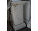 Carrara white marble pedestal plinth