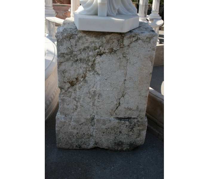 Antique limestone marble pedestal...