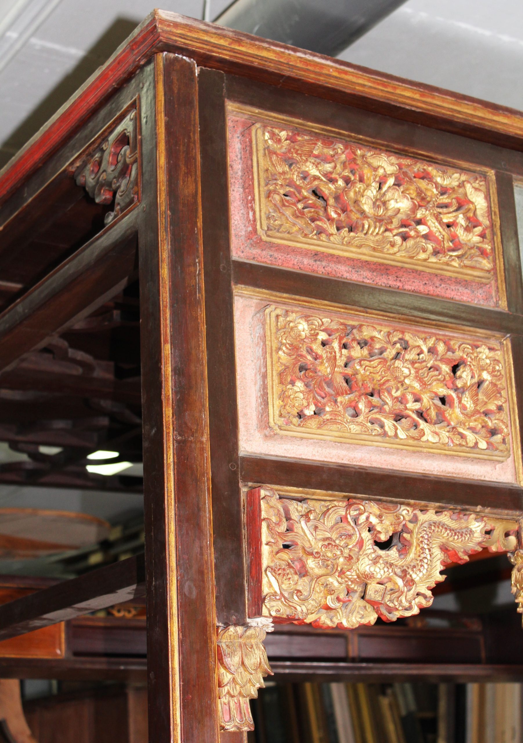 Cama Nupcial China con Dosel, del Siglo XIX