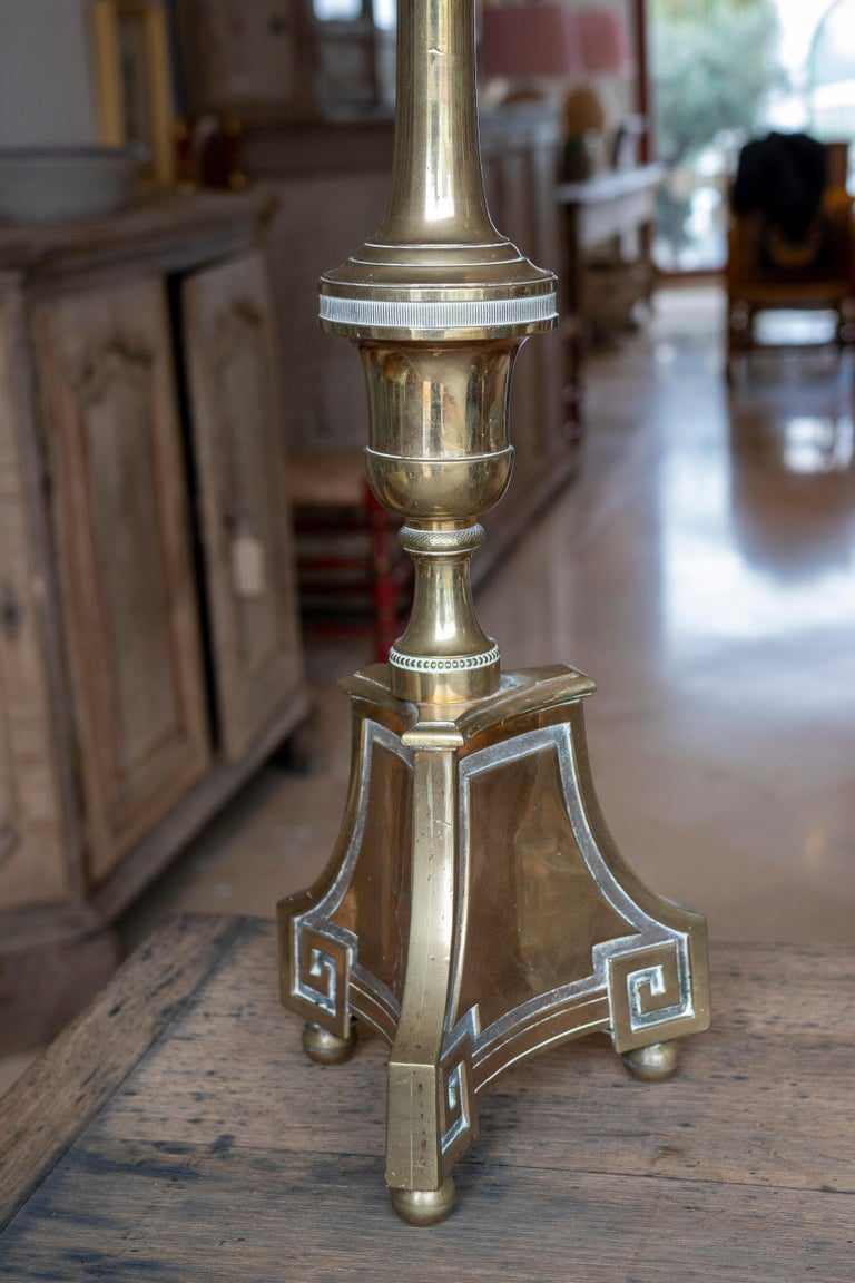 Pareja de candelabros de bronce del siglo XIX