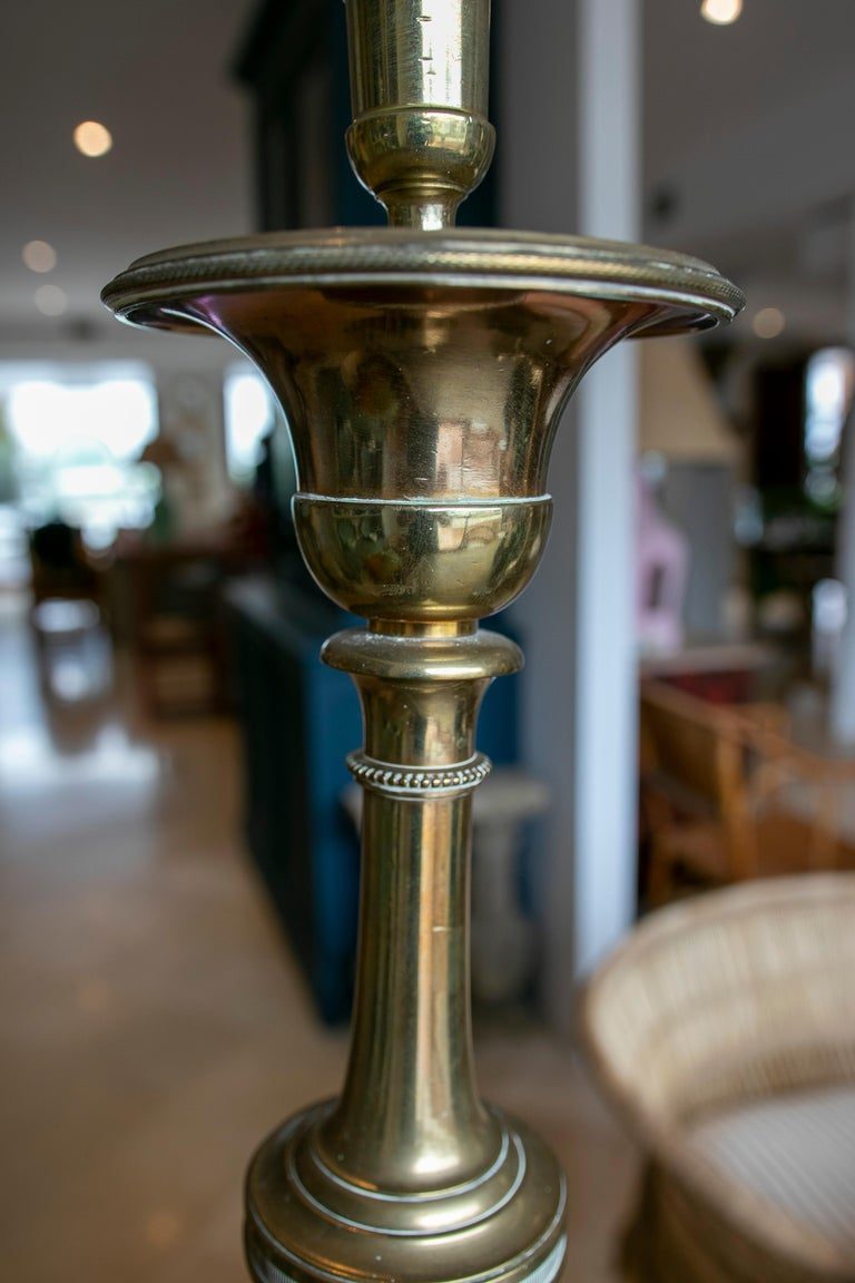 Pareja de candelabros de bronce del siglo XIX