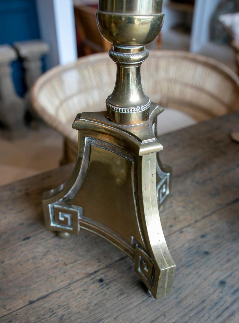 Pareja de candelabros de bronce del siglo XIX