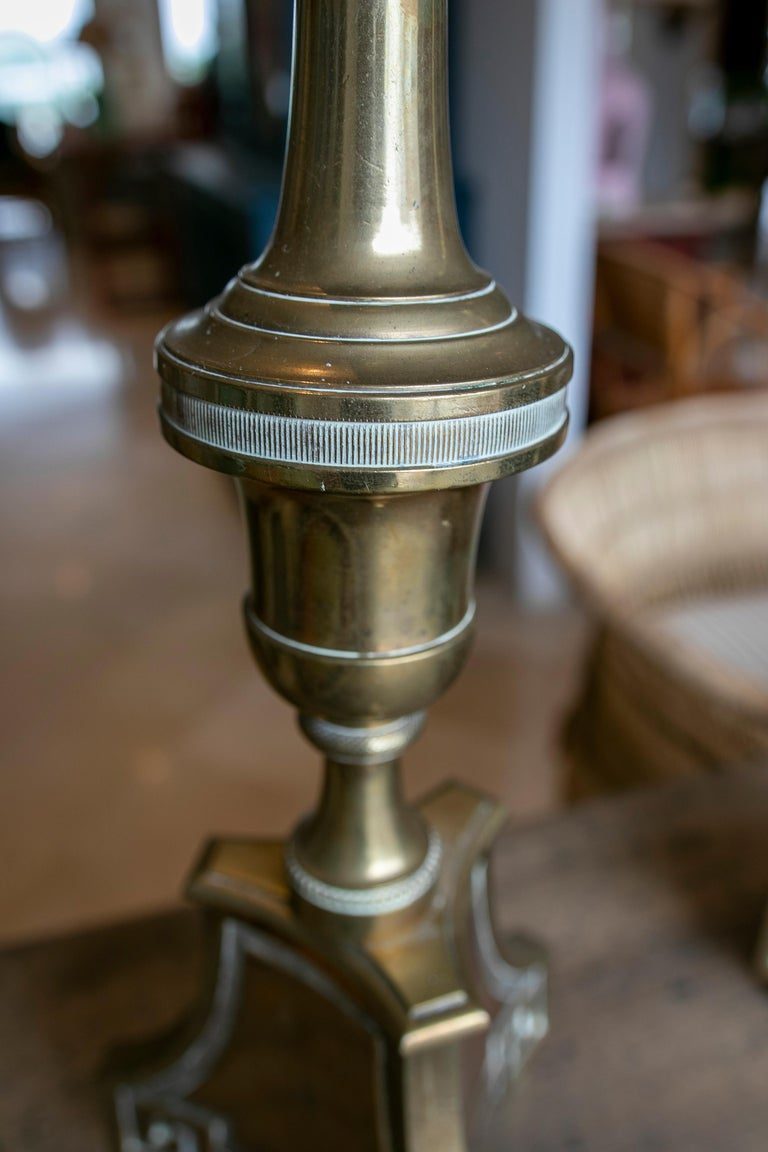 Pareja de candelabros de bronce del siglo XIX