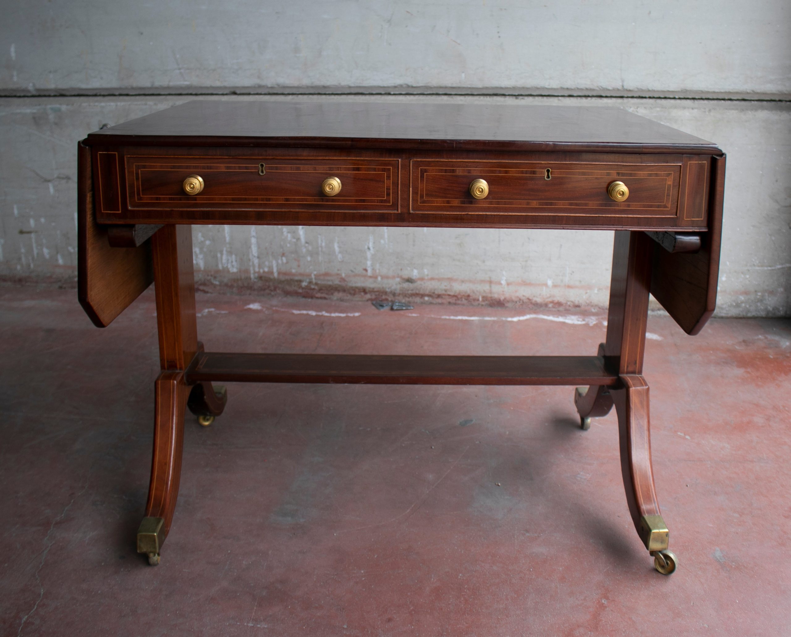 Mesa Plegable de Caoba Inglesa del Siglo XIX