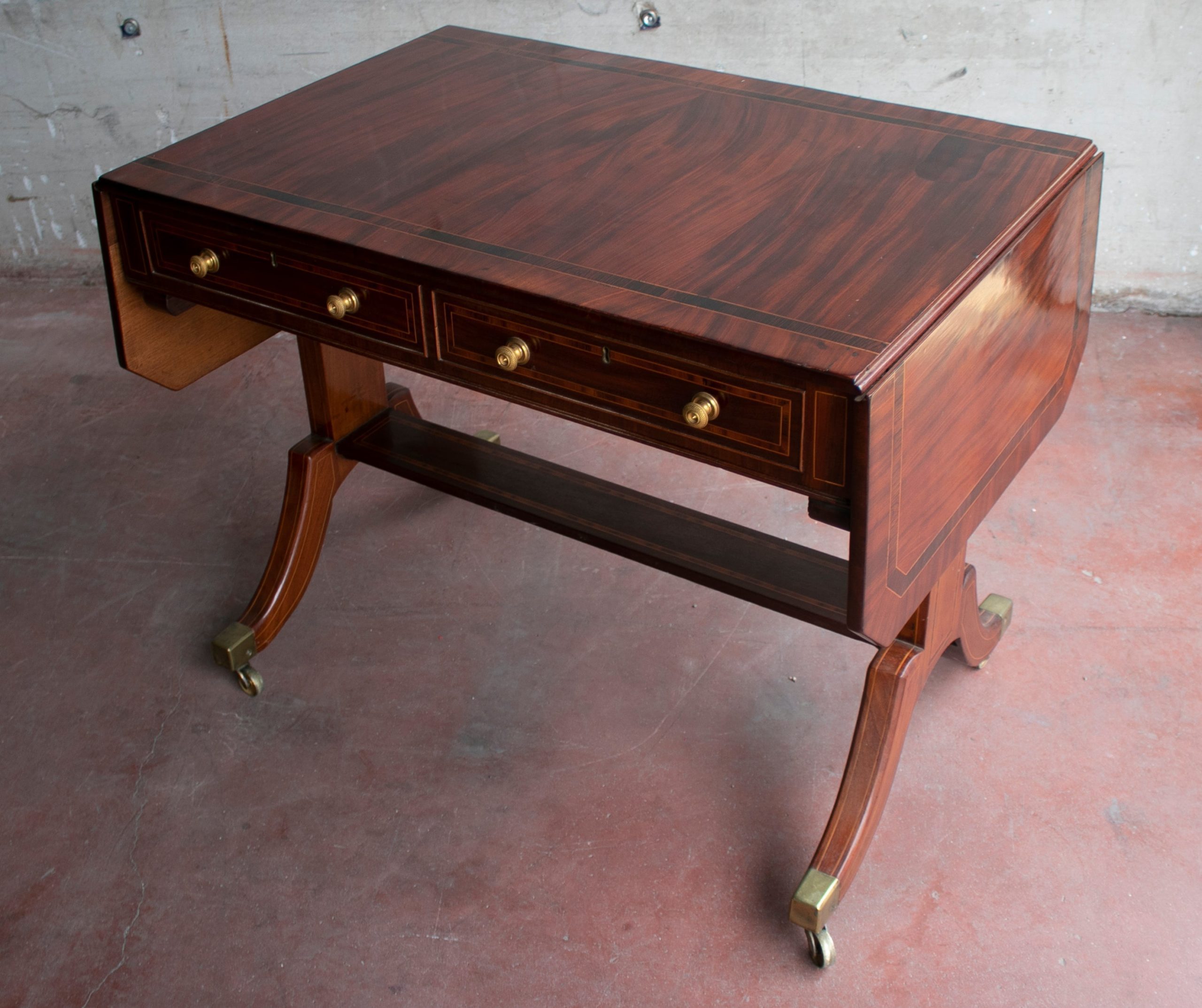 Mesa Plegable de Caoba Inglesa del Siglo XIX