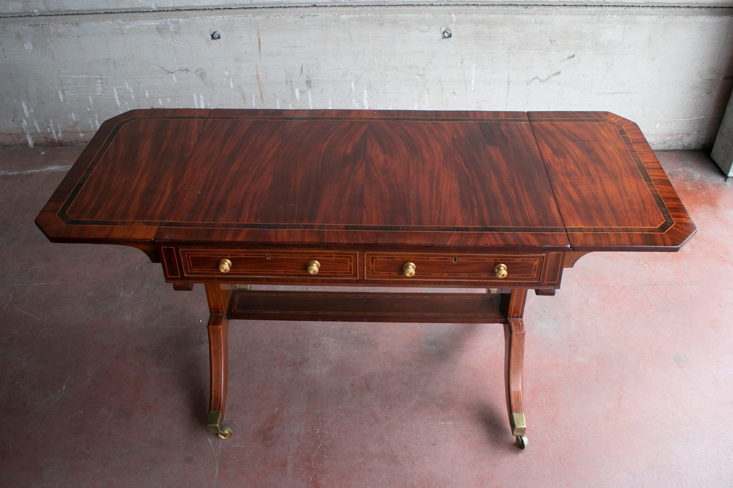 Mesa Plegable de Caoba Inglesa del Siglo XIX