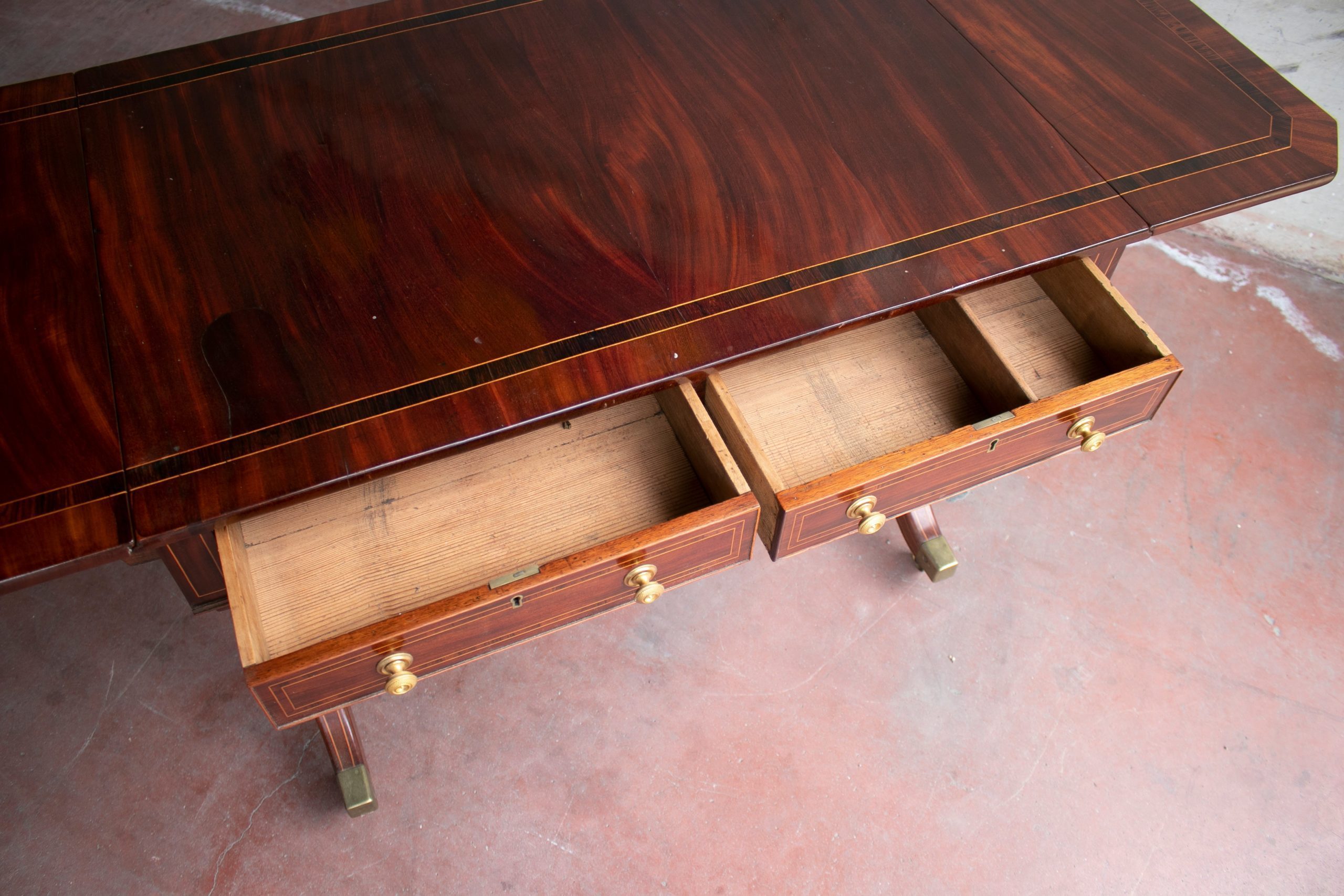 Mesa Plegable de Caoba Inglesa del Siglo XIX